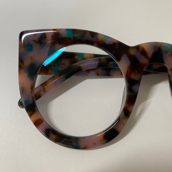 Turtle Shell Multi Colored Cat Eye Blue Light Glasses - Picture 4 of 4